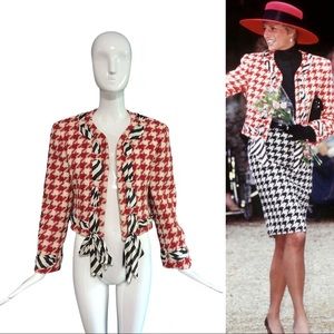 Moschino Cheap and Chic Houndstooth Jacket as seen on Princess Diana